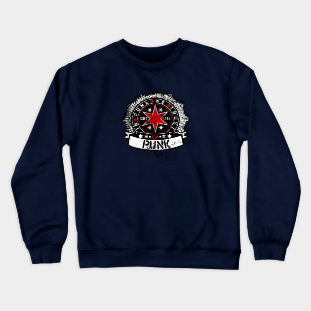 CM Punk Red Star Crewneck Sweatshirt by TheBalestvictus